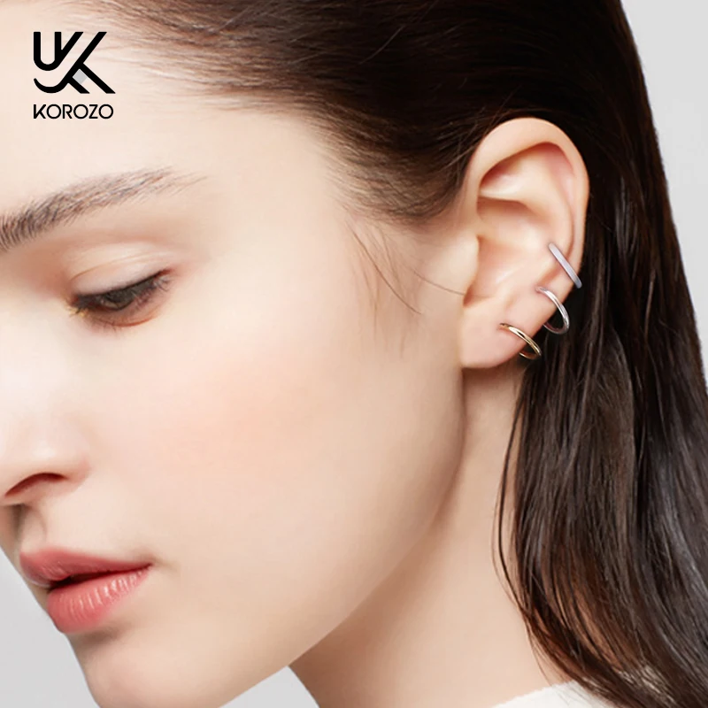 Корейские маленькие круглые серьги-клипсы для женщин клипсы панк-рок ювелирные