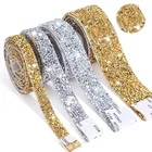Цепочка со стразами, лента, отделка, смола, алмаз, пояс, полоска, двухсторонний клей, самоклеящиеся аксессуары для одежды, аксессуары сделай сам