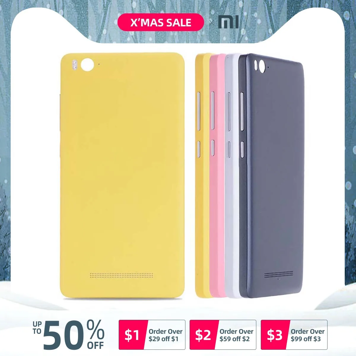 Задняя крышка для Xiaomi Mi4C на батарею белый