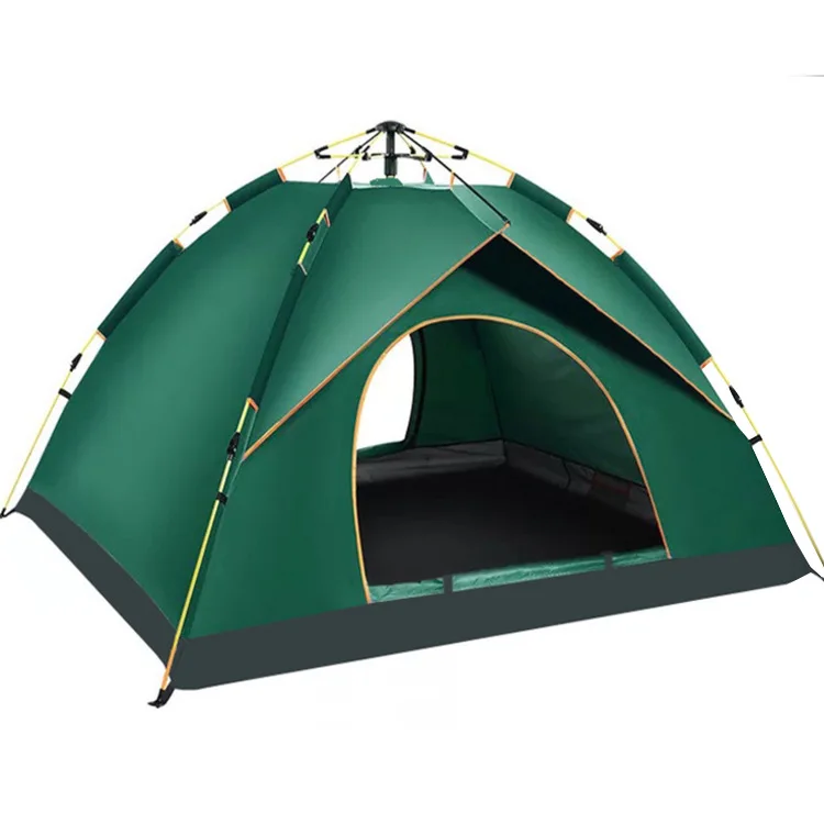 Туристическая двухслойная палатка на 3-4 человек непродуваемая