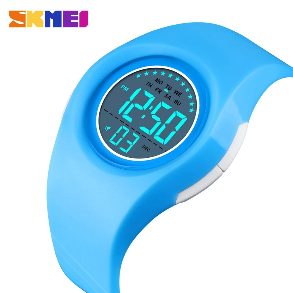 SKMEI Children Watch Boys Girls LED Digital Sports Watches Stop Luminous 5Bar Waterproof Kids Wristwatches Gift for kid | Наручные часы