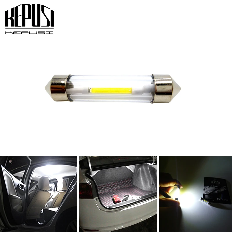 

31mm 36mm 39mm 41mm C5W COB Car Led Bulbs Car Interior Festoon Dome Reading Light Source 12V White For Map License plate Lamp