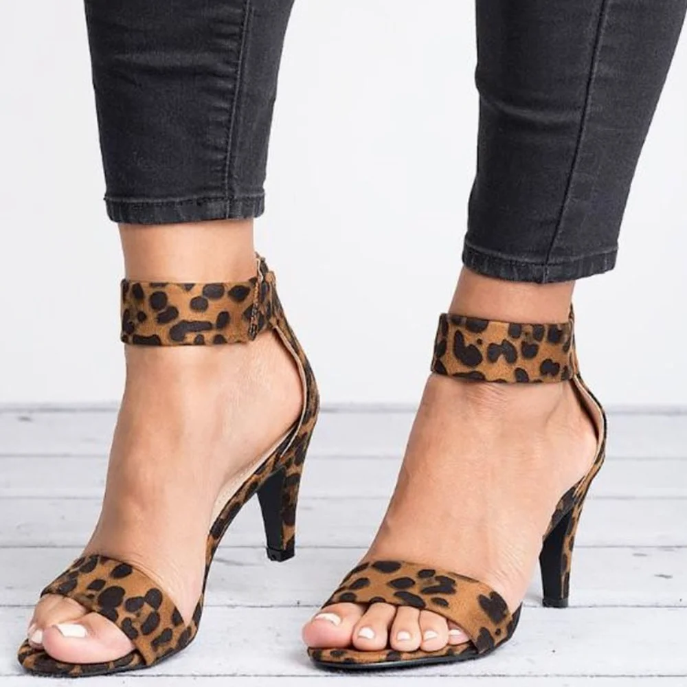 

2021 Sandalias Mujer Women Sandals Open Toe Summer Shoes With 5CM High Heels Sandals Female Plus Size 43 Thin Heel Shoes
