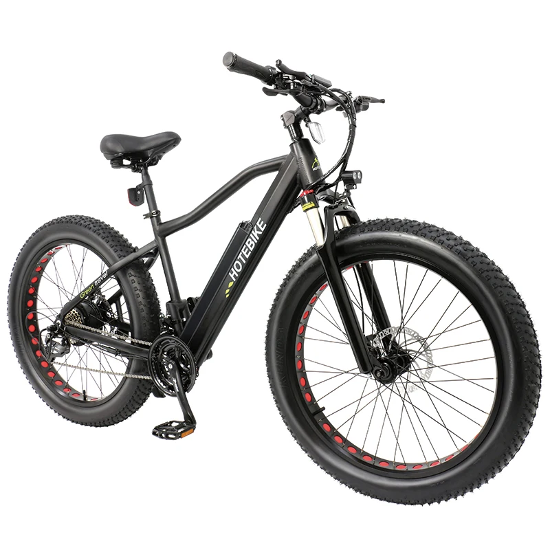Online HOTEBIKE Elektrische Fahrrad 48v 500W Strand Schnee Fett Reifen Elektrische Fahrrad Ebike Für Erwachsene 26*4,0 Zoll (A6AH26F)