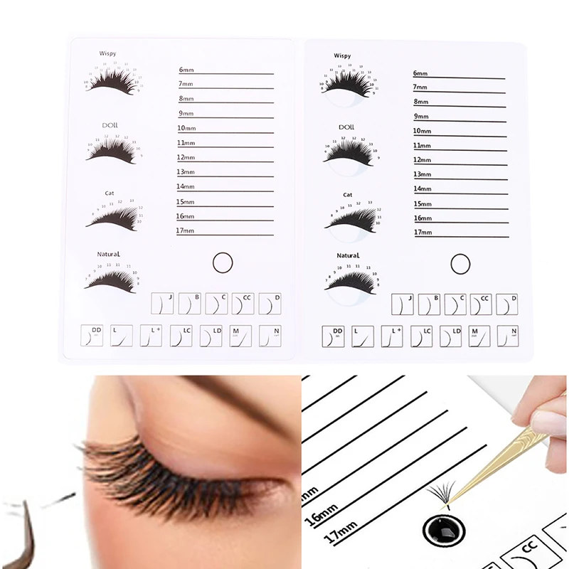 

1pcTransprent Acrylic False Eyelashes Palette Stand Pad Pallet Lashes Holder With Tick Mark Fake Lashes Extension Essential Tool