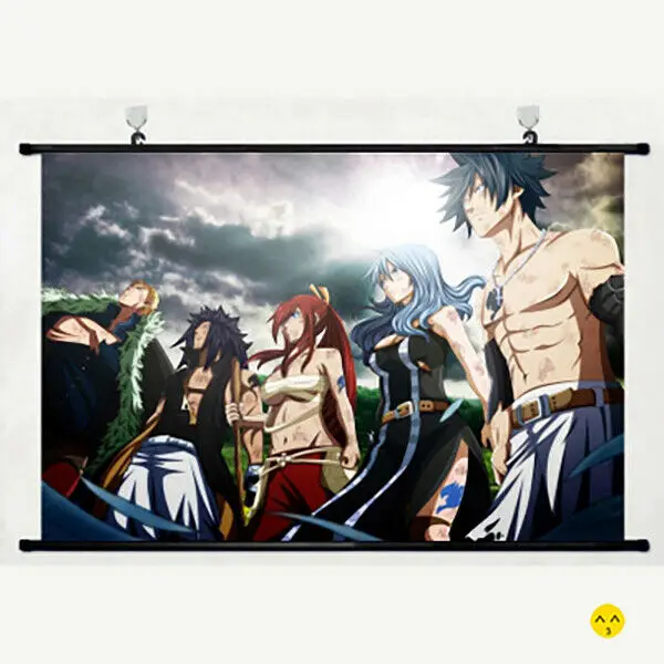 Постер в стиле японского аниме с хвостом феи украшение на стену косплей подарок