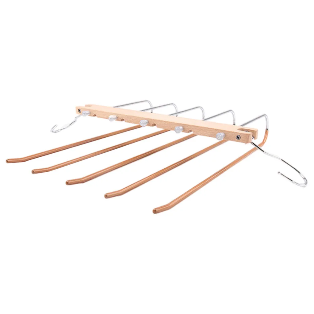 

Pants ers Space Saver, 5 in 1 Wooden ers, ers for Jeans Trousers Ties Belt Organizer