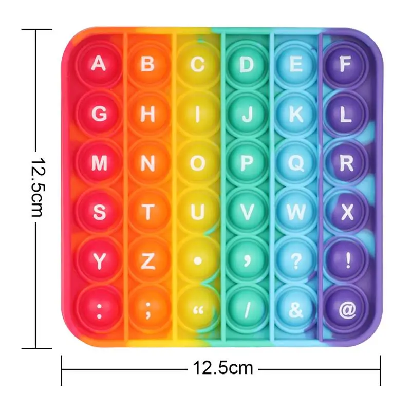

Bubble Squeezing Sensory Toy Special Needs Anxiety Stress Reliever Colorful Silicone Bubble Toy for Kids Adults