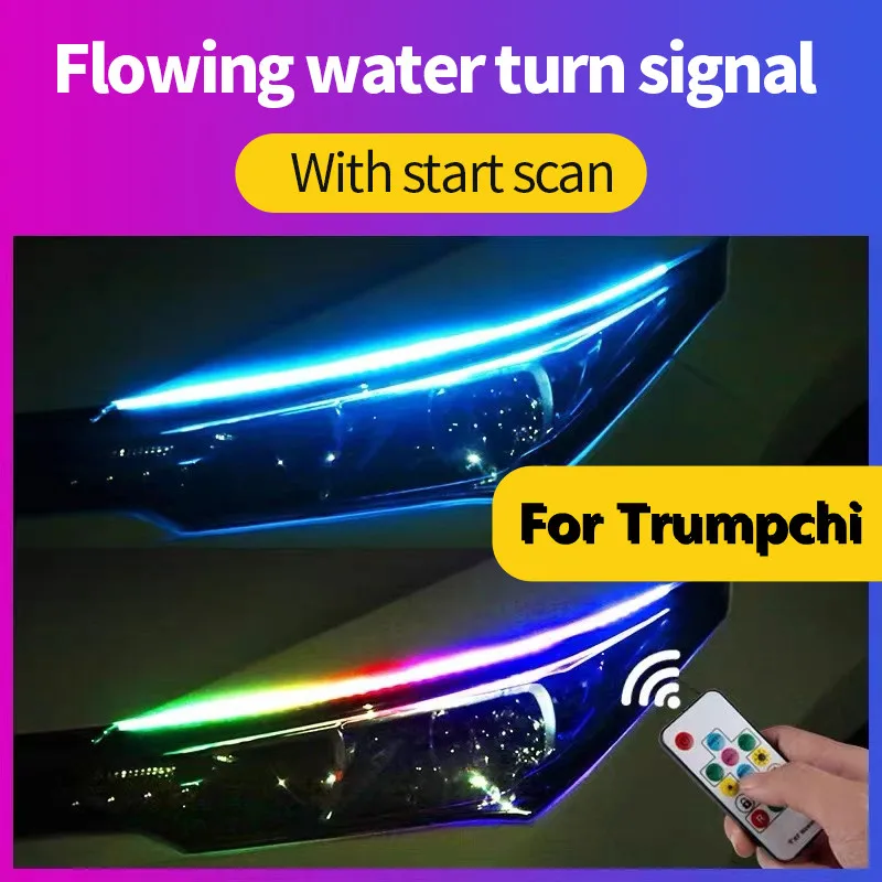 

12v Car DRL LED Daytime Running Light Turn Signal Yellow for Trumpchi GAC GS3 GS4 GS5 Coupe GA4 GS8 GM6 GM8 Accessories