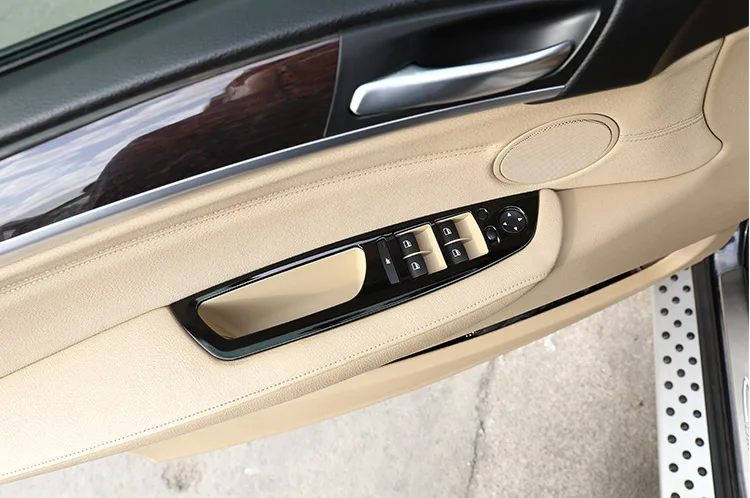 Глянцевый черный серебристый АБС пластик для BMW X5 E70 X6 E71 2008 2013 автомобильный