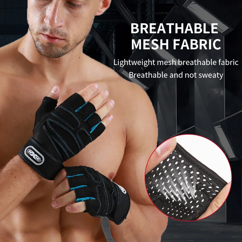 Спортивные перчатки мужские Перчатки для фитнеса Противоскользящие тренировок