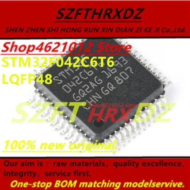 SZFTHRXDZ 100% Новый оригинальный 2019 + (5 шт 10 шт) STM32F042C6T6 STM32F 042C6T6 LQFP48|Индукторы| |