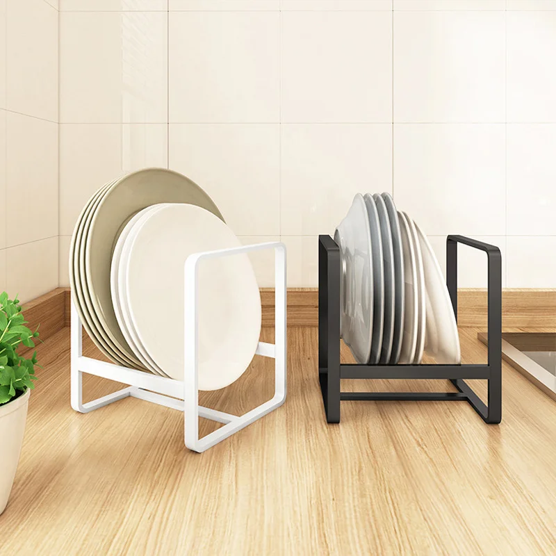 

Carbon Steel Plate Storage Holder Drainer Rack Cabinet Dishes Bowls Organizer Under Sink Pan Cover Pot Lid Storage Stand Shelves