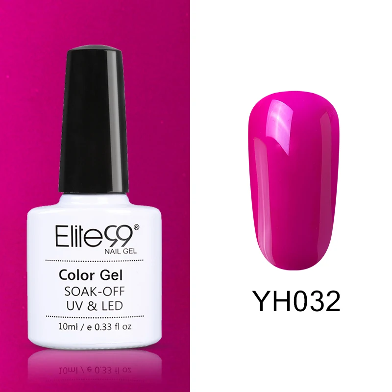 YH032 Elite99 Vernis Полупостоянный 10 мл Светодиодный УФ-гель замачиваемый пурпурный цвет светодиодный лак для ногтей нужна лампа отверждения Гель-лак - Цвет: YH032