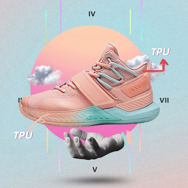 QIAODAN Men Sneakers TITAN Series Athletic Sports Shoes Carbon Plate Anti-slip Cushioning High-top Basketball Shoes XM35200150