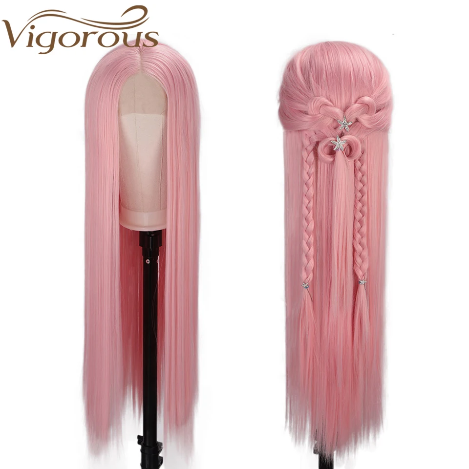 

Яркие красные парики На Шнуровке Для женщин синтетический длинный прямой парики средний пробор Термостойкое волокно натуральный вид