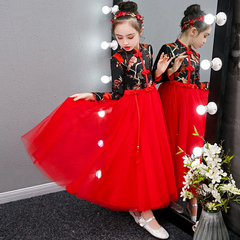 Платье для выпускного вечера с кружевной вышивкой Детские вечерние платья