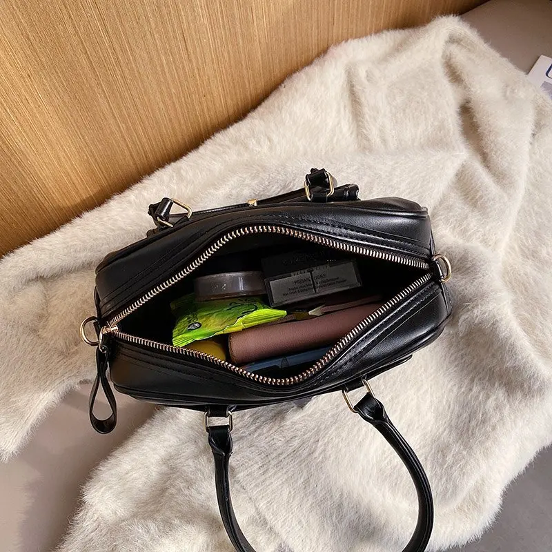 

Zipper Closure Luxury Brand Women Handbags 2021 Pu Leather Red Tote Shoulder Messenger Bag Sac Crossbody Bags for Women