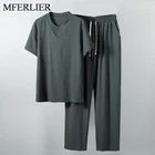 Летняя мужская рубашка 5XL 6XL 7XL 8XL 9XL 10XL размера плюс с брюками, рубашка большого размера, 5 цветов