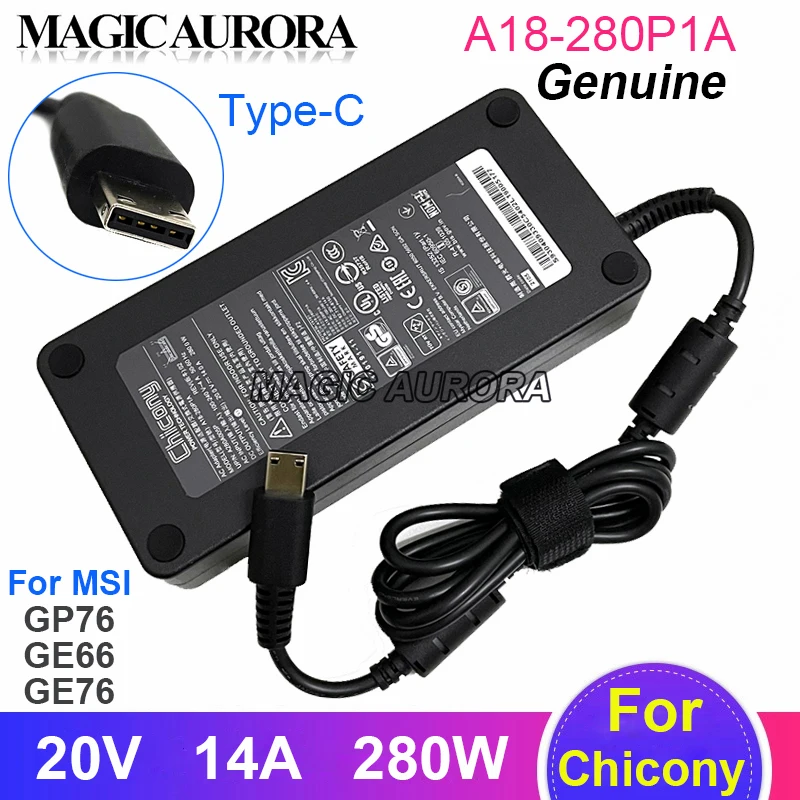 Chicony 20v 14a A18-280p1a For Clevo X170smg 280w Charger A280a005p