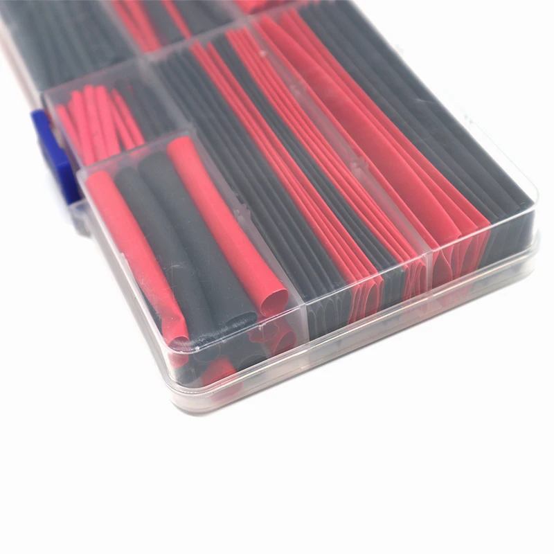 150 шт. 2:1 термоусадочная втулка Термоусадочная Трубка Набор плетеных кабелей