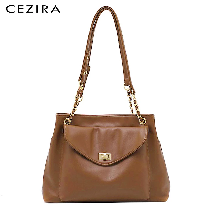CEZIRA Модная стильная сумка из искусственной кожи для женщин роскошная брендовая