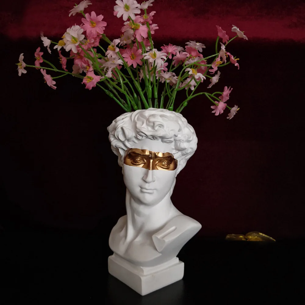 Ваза для цветов с изображением головы человека декоративные украшения | Дом и сад