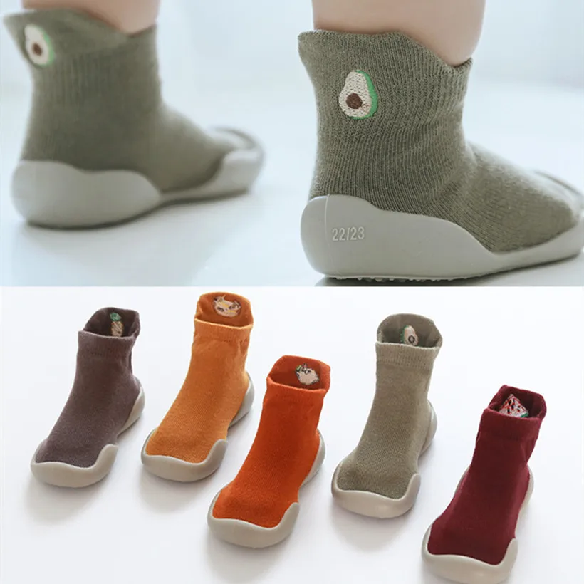 

2020 Colors Toddler Newborn Baby Shoes Cotton Cartoon Newborn Baby Girl Boy Shoes Anti-Slip Socks Slipper drop shipping