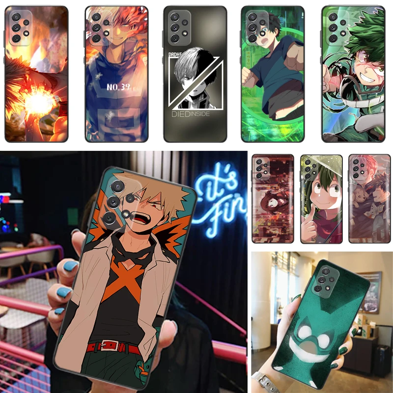 

My Hero Academia Bakugou Katsuki Tomura Boku Dabi Shigaraki Todoroki Shouto Phone Case For Samsung Galaxy A52 A72 4G 5G Funda