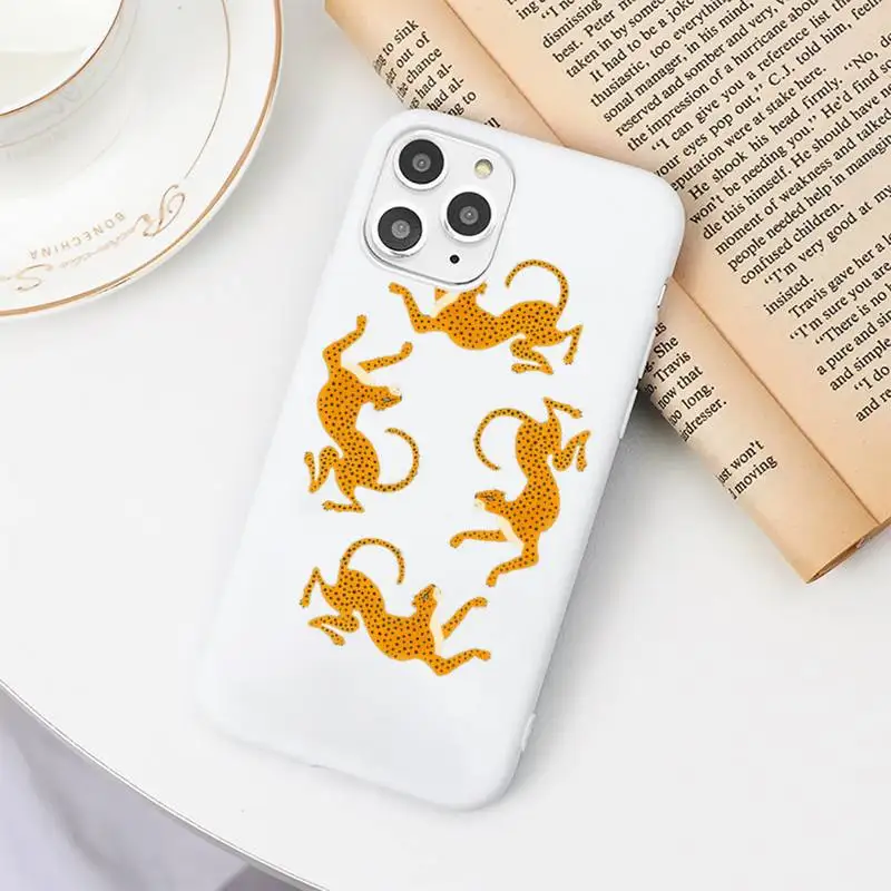 

Leopard brand Phone Case funda Candy Color for iPhone 11 12 mini pro XS MAX 8 7 6 6S Plus X SE 2020 XR