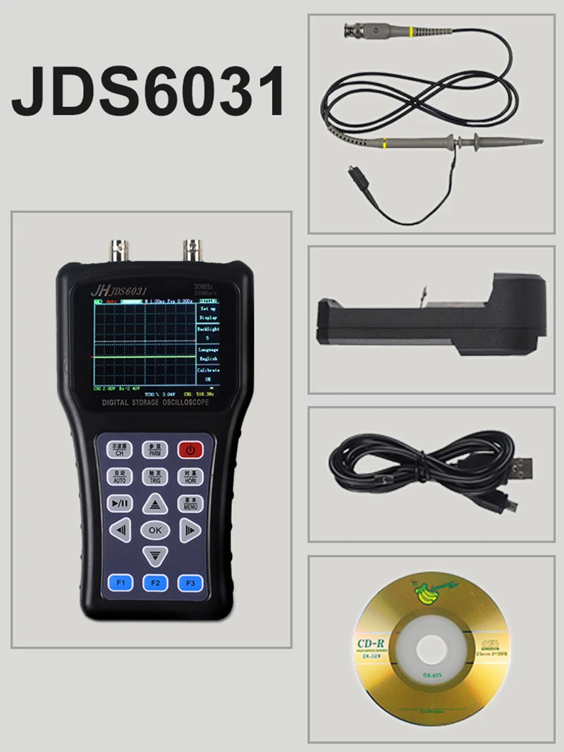 Jinhan JDS6031 мультиметр осциллограф цифровое хранилище оциллограф 1CH 30 МГц 200MSa/S diy kit