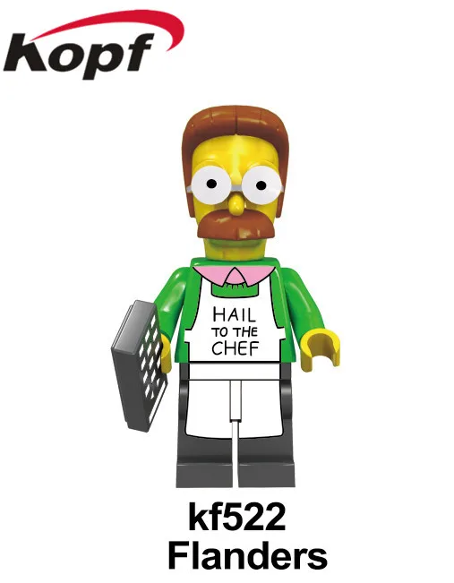 KF522 Without Box KF201 Одиночная Marge Simpson кирпичи собрать Pronton Milhouse модель Homer действие строительные блоки для детей подарок лучшие игрушки - Цвет: KF522 Without Box