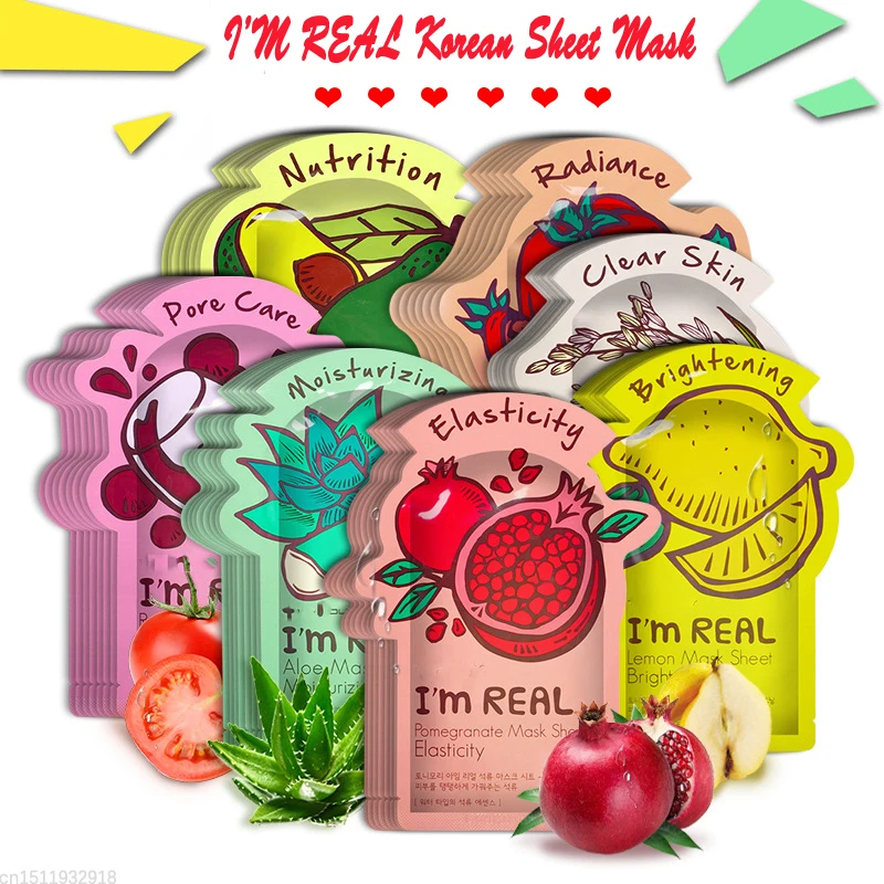 7 шт./лот I'm REAL Tony moly маска для лица увлажняющая контроль жирности против
