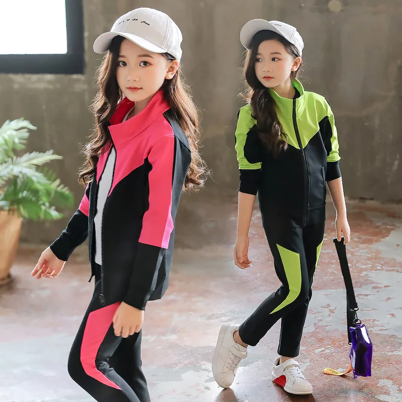 

Girls Clothing Set Children 2020 Spring Autumn Sports Suit Long Sleeve Girls Tracksuits for Kids Clothes 4 6 8 10 12 13 Years