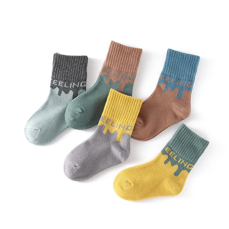 5 парт/Лот Детские носки милые Мультяшные хлопковые дышащие мягкие детские для