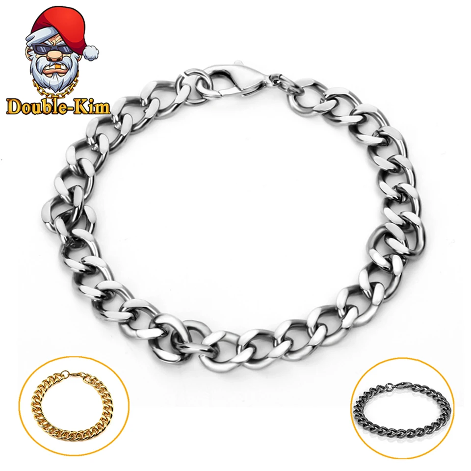 Образец чистого цвета браслет хип хоп Рок уличная культура титановые браслеты из