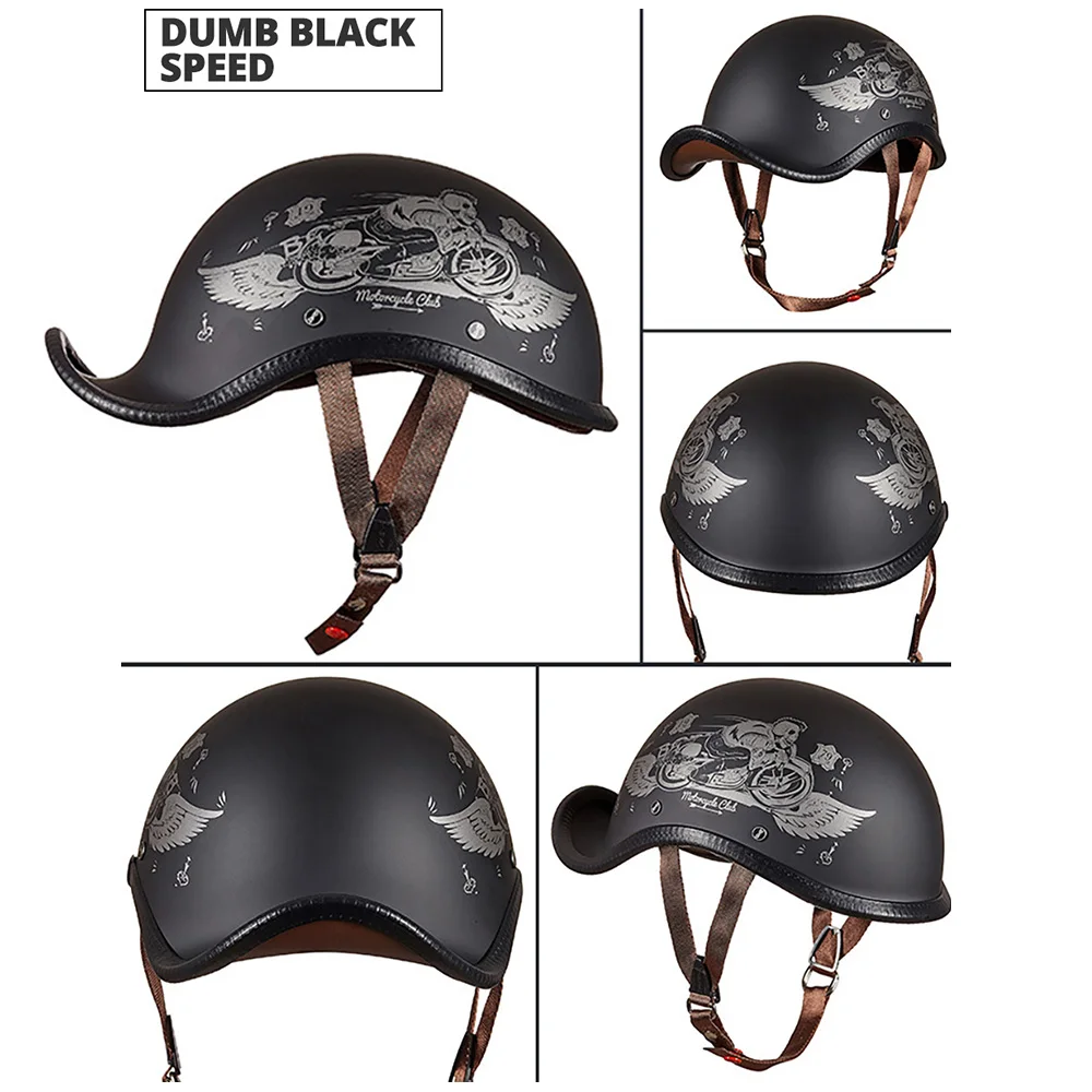 Мотоциклетный шлем в винтажном ретро-стиле полузащитный для мотокросса с