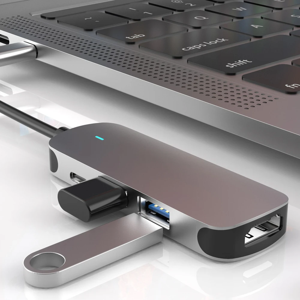 Док станция с разъемом Type C для передачи данных мультимедийным интерфейсом