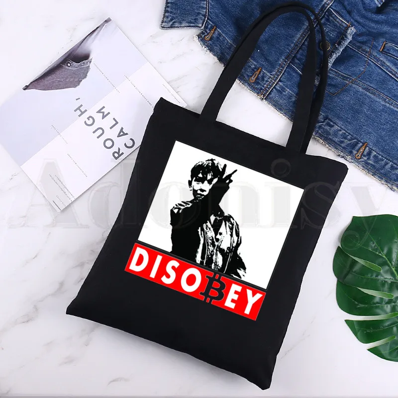 

Crypto Cryptocurrency Bitcoin Blockchain BTC Black Canvas Print Shopping Bags Girls Fashion Life Casual Pacakge Hand Bag