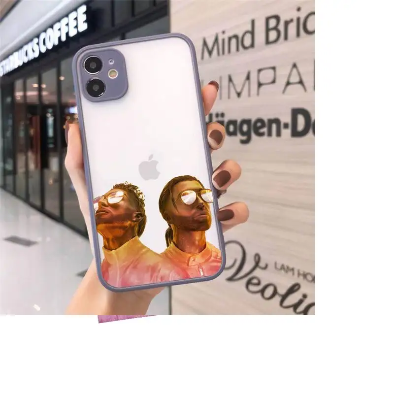 

PNL QLF Phone Cases Matte transparent For Gray iPhone 12 Mini 11 Pro XR XS Max 7 8 Plus X Back Cover