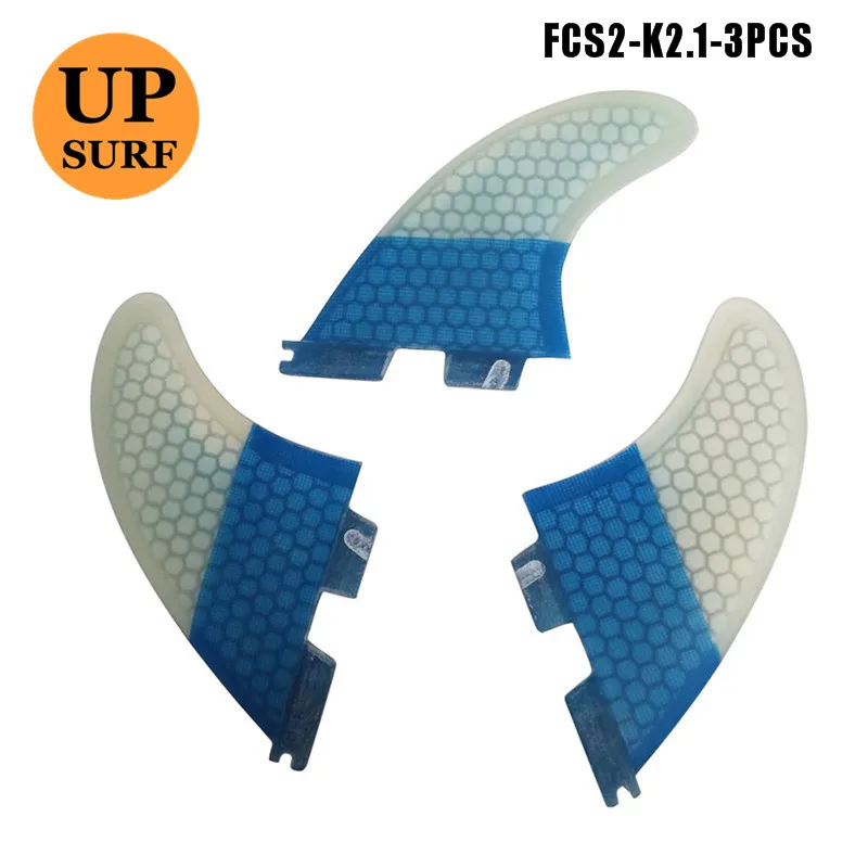12 FCS II-K2.1Fins трехсекционный сотовый FCS2 плавник синий/оранжевый/серый/красный/зеленый Quilhas Surf Fin - Цвет: 12