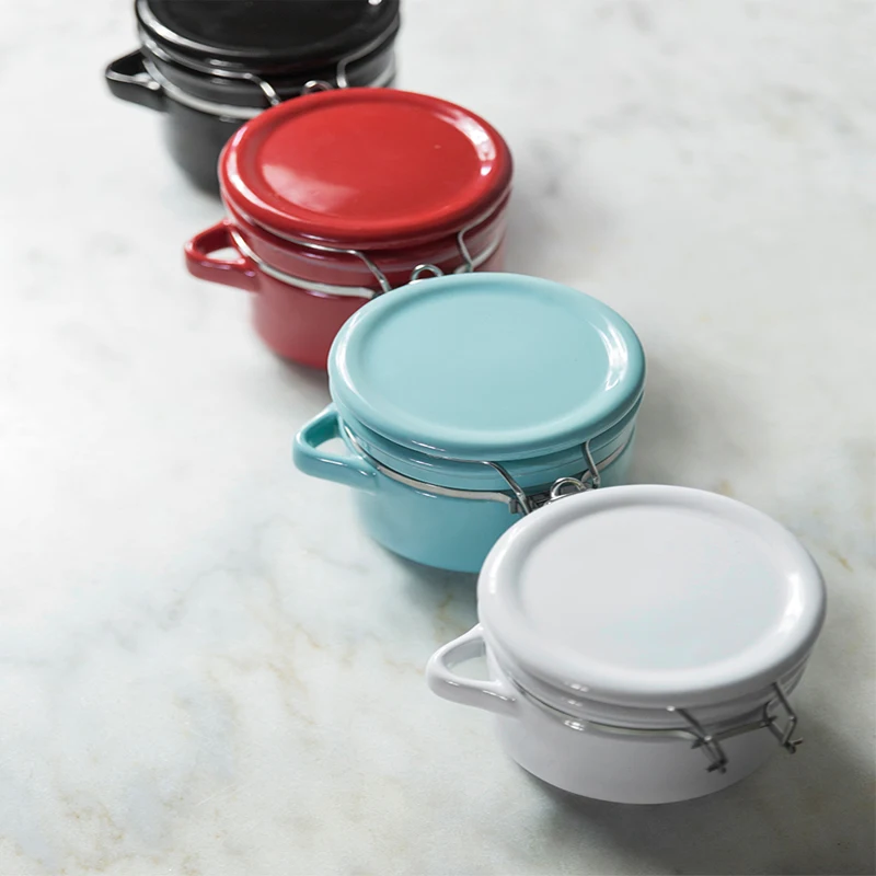 Creative ceramic large sealed cans with lid storage tank tea food bottle grain box jars canister kitchen stuff | Дом и сад