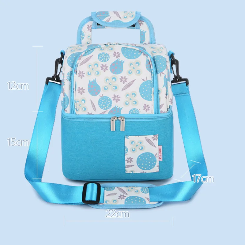 Baby Breast Milk Cooler Feeding Bottle Backpack Breast Pump Storage Double Layer Bag Outdoor Insulation Preservation Mummy Bag