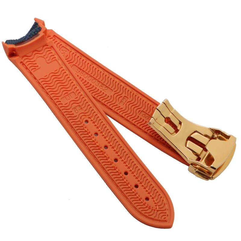Watch Bracelet For Omega 300 SEAMASTER 600 PLANET OCEAN Folding Buckle Silicone Nylon Strap Watch Accessories Watch Band Chain