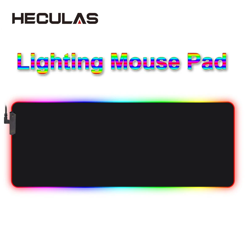 HECULAS игровой Мышь Pad RGB светодиодный освещение 7 Красочные pad коврик 25x35 см