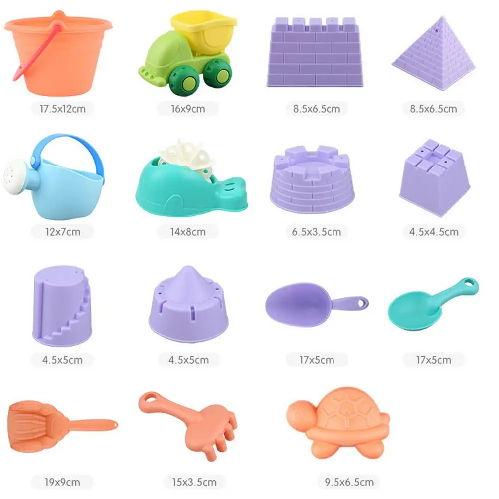 

Baby Beach Game Toy Children Sandbox Toys Silicone Soft Sand Beach Set Kit Toys Cart For Play Beach Sand Water Play