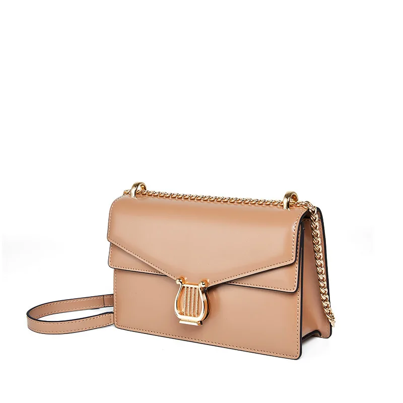 

Ben Ballar Women's Genuine Leather Chain Shoulder Bags Female Split Leather Niche Small Square Bag Retro Designer Messenger Bags