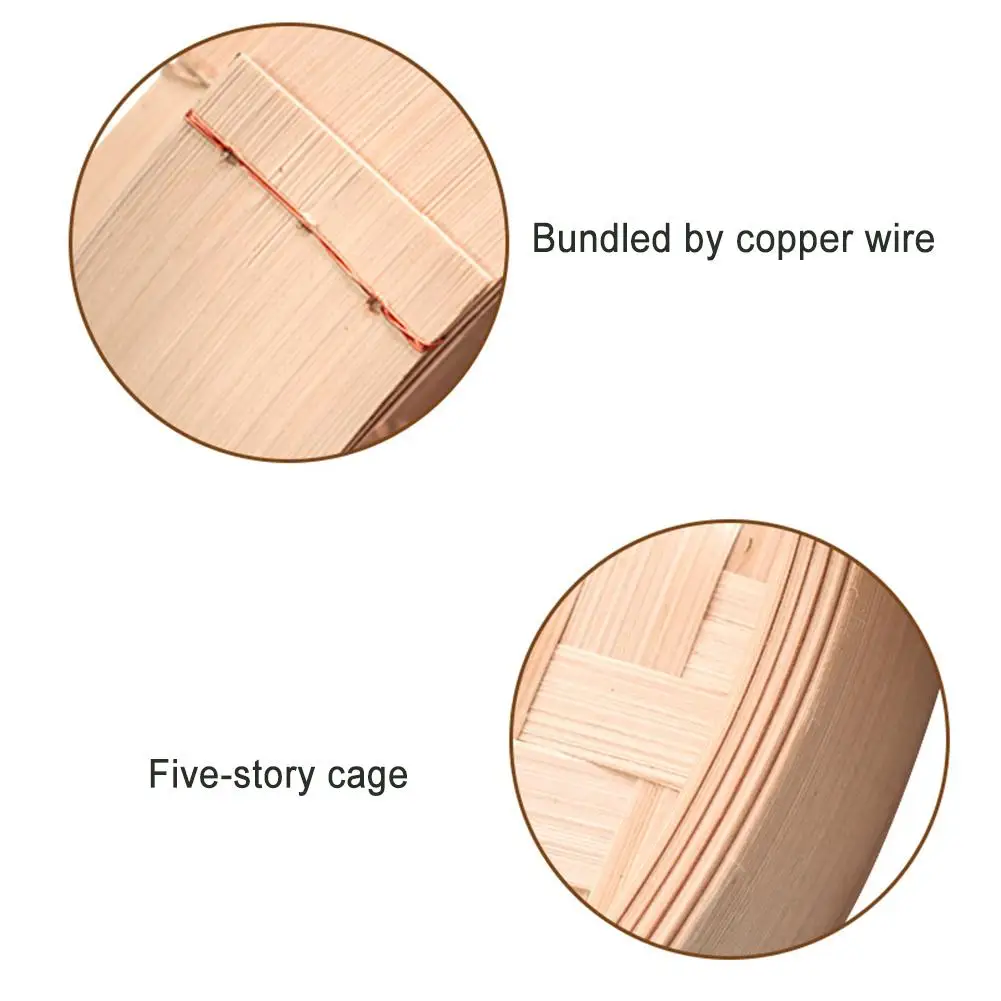 Пароварка из бамбука для приготовления рыбы риса овощей 7/8/9 дюймов|Пароварки| |