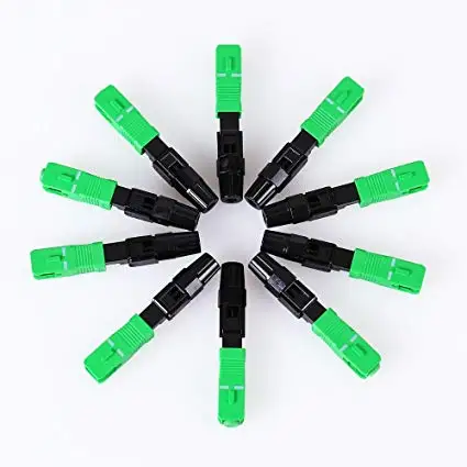

100/200/300pcs FTTH SC APC single-mode fiber optic Quick connector SC APC FTTH Fiber Optic Fast Connector