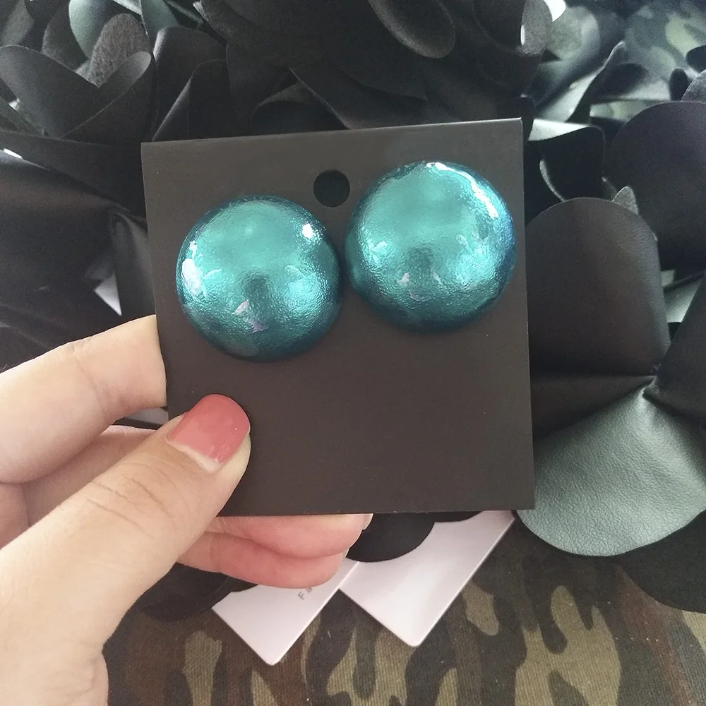 2019 New Design Popular Fruit Color Hemisphere Ear Clip For Women Girls Painless Micro Flash Half Ball Earrings Jewelry | Украшения и